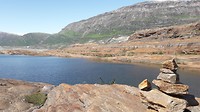 Trail naar svatisen glacier