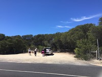Parkeerplaats bij Golden Beach