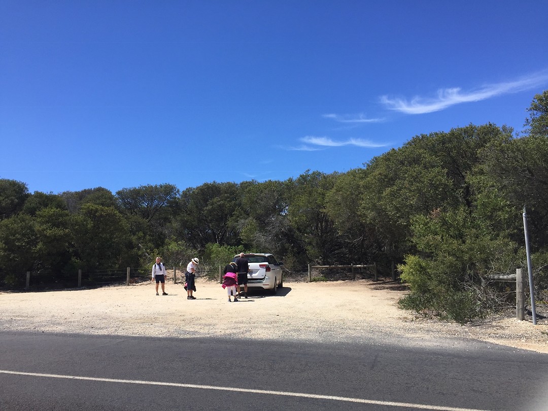 Parkeerplaats bij Golden Beach