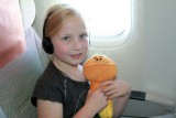 knuffels gekregen in het vliegtuig