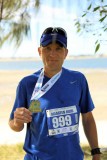 Niet in de tijd die hij voor ogen had, maar hij heeft zijn eerste marathon uitgelopen!