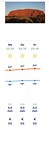 Temperaturen in ayers rock