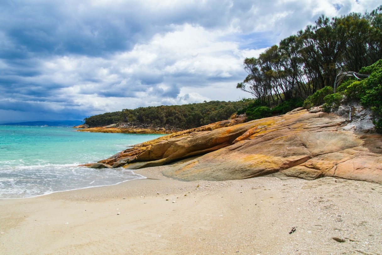Vlakbij de beroemde wineglass bay