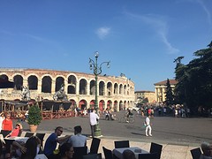De Arena vanuit het terras