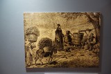 Een oude eenvoudige tekening die het distilleren voorstelt.