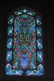 Een glasraam uit de harem van Topkapi.