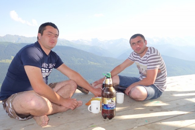 Bier in de bergen.