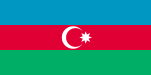 De vlag van Azerbaijan.