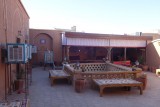 Mijn hostel in Kashan. Kamers op de zijkant.