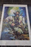 Deze afbeelding zie ik al sinds Turkije. Ik denk dat dit de 3e imam Hussein is.