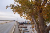De pontonbrug over de Amu Darya.
