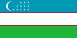 De vlag van Oezbekistan.