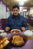 Oekraiense soep. Almaz kon geen pose nemen.