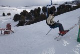 Gaulthier vertrekt op de gevaarlijke doch leuke skilift.