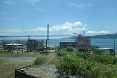 De eerste van de drie bruggen naar Shikoku. Deze ligt bij Kobe