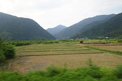 Op de oostkust, kijkend naar het binnenland van Taiwan.