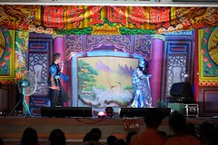 Chinees toneel, zo maar op straat in Hualien.