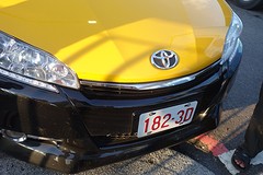 Taiwan heeft wit-rode nummerplaten voor taxi's.