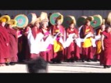 Een tibetaans boedhistische ceremonie ter ere van het nieuwe jaar in kloosterstad Labrang