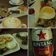 Indo food coffee and beer