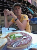 even aan de anti-pasta, hartje Siena