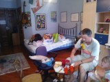 Kamer gehuurd in Alba. Hier zitten we op de kamer van Alberto:)