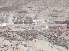 Eén van de dorpjes in de woestijn bij Tabernas
