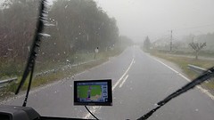Toen het ook nog ging hagelen, waren we er wel klaar mee.....