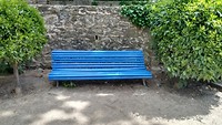 zomaar een blauw bankje