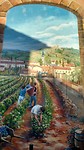 Fleurie muurschildering