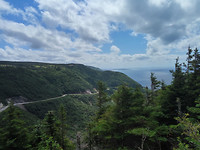 uitzicht vanuit de skyline trail.praxhtig om de weg langs de kust te zien gaan