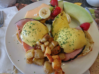 egg Benedict ons ontbijt vanmorgen