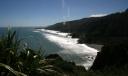 Op de route tussen Westport en Greymouth in