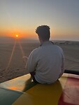 Zonsondergang in de woestijn