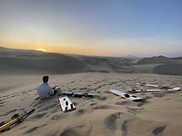 Zonsondergang Huacachina