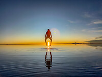 Zonsondergang Salar de Uyuni