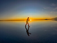 Zonsondergang Salar de Uyuni