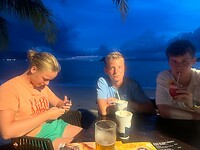 Avondeten strand