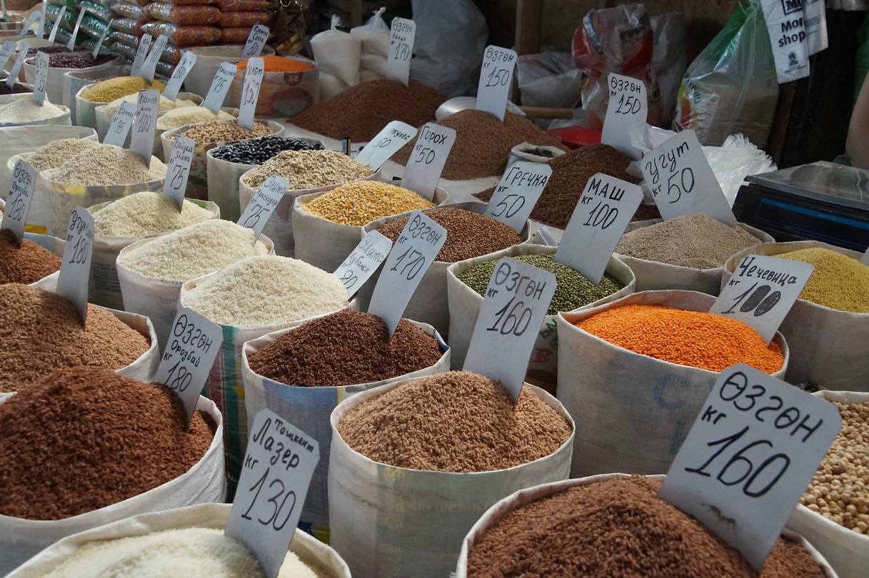 Rijst en granen Osh bazaar