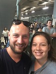 Waiting for our vriend at the AirPort