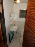 De wc + wastafel + douche!