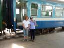 Mama met de trein conductrice