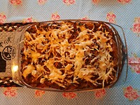 Spaghetti maaltijd uit de oven.  HEERLIJK.