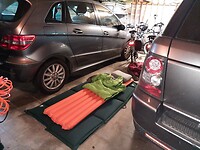 Mijn slaapgarage voor komende nacht.