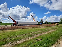 Transport van een windmolen.