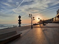 Zarautz achter me latend om 07.00uur