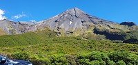 De top van Mt Taranaki.