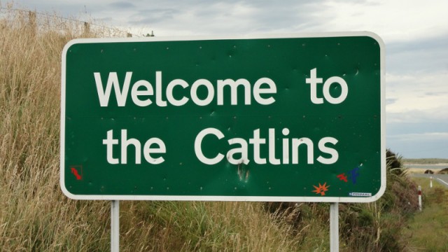 Wlekomstbord van de Catlins