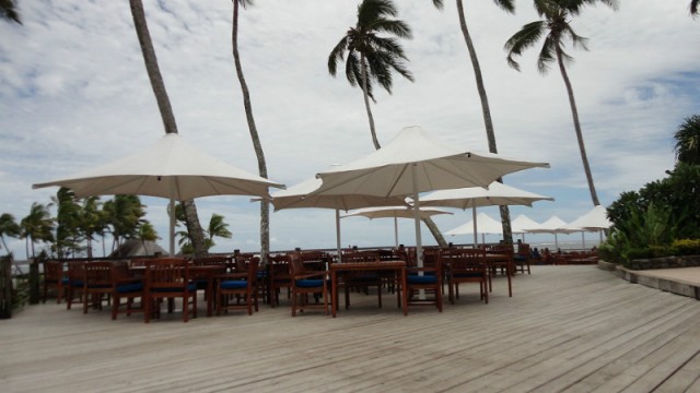 Leuk terras in het resort