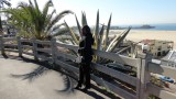 Charlotte op Santa Monica beach